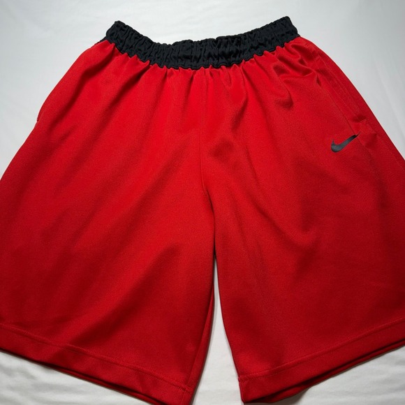 Nike Other - Nike Dri-FIT Basketball Shorts Mens XXL Red Black Zipper Pockets Athletic Gym